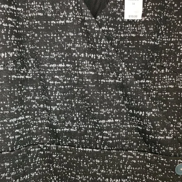 NWT Ann Taylor Heavy Knit Dress 14 Salt n Pepper - Picture 3 of 6